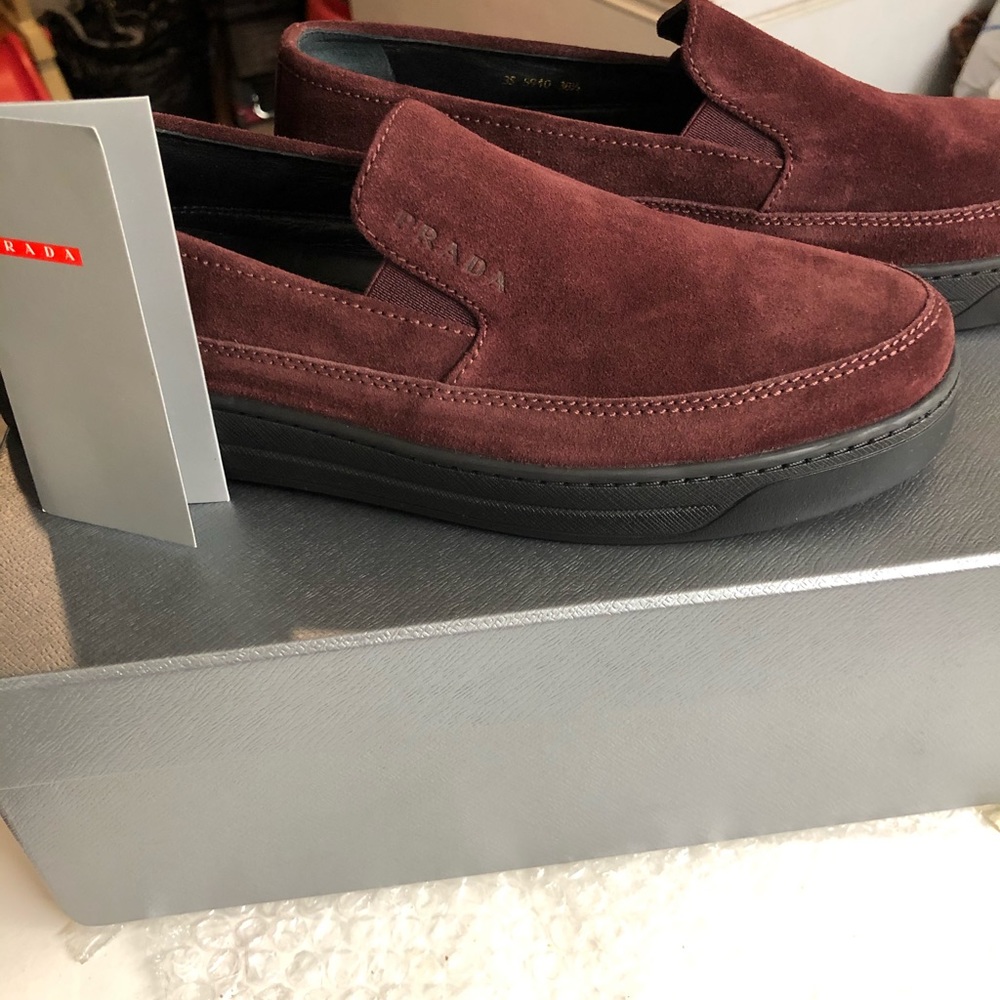 PRADA PLATEFORM SLIP ON SNEAKERS - Picture 2 of 8